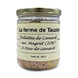 Rillette de canard au magret et au foie gras (320g) - 100% France - Sans OGM sans conservateurs - La ...