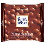Ritter Sport Milk Chocolate Bar - entiers noisettes (100g) - Paquet de 2