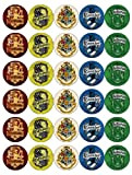 Ronnies-Bakery-Company Lot de 30 badges Harry Potter en papier gaufrette comestible pour gâteaux d'anniversaire