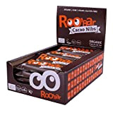 Roobar Cacao Nibs Raw Bar - Dairy & Gluten Free. 100% Organic, Vegan with Superfoods for Optimum Nutrition. No Added ...