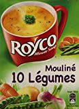 Royco Minute soup Soupe déshydratée Mouliné 10 Légumes 4 sachets de 20 cl - 64,4 g - Lot de 6