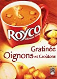 Royco Minute Soupe Soupe déshydratée Gratinée Oignons et Croutons 4 sachets de 20 cl - 62,4 g - Lot de ...