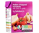 Sainsbury's Tomates italiennes hachées avec oignon et ail 390 g – Parfait pour donner à vos sandwichs, vinaigrettes ou sauces ...