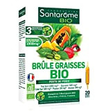 Santarome Bio - Brûle Graisses Bio | Complément Alimentaire Minceur - A base de Guarana, Thé vert, café vert, ananas ...