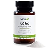 Sanuvit® - NAC 800 mg | 180 capsules | Dose élevée | N-acétyl-L-cystéine | Haute biodisponibilité et tolérance | Végétalien