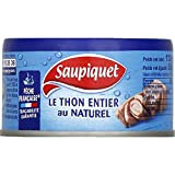 Saupiquet Thon au naturel pêche française - La boîte de 93g, poids net égoutté