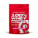 Scitec Nutrition 100% Whey Protein Professional avec des acides-aminés clés et des enzymes digestives, sans gluten, 500 g, Fraise - ...
