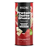 Scitec Nutrition Protein Delite Shake Boisson en poudre protéinée aromatisée avec morceaux de fraises lyophilisées, L-carnitine, 700 g, Chocolat blanc ...