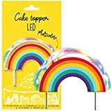 Scrapcooking - Cake Topper LED (Rainbow) - Thème Arc-en-Ciel Multicolore - Décoration Lumineuse Bois Anniversaire pour Gâteaux, Tartes, Pâtisseries, Cakes ...