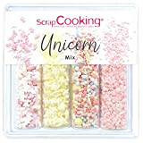 ScrapCooking - Décors Sucrés « Unicorn Mix » 60 g - Assortiment de 4 Variétés : Licornes, Étoiles, Mix Licorne, Mini ...