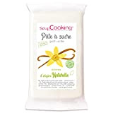 ScrapCooking - Pâte à Sucre Blanche Goût Vanille 250g - Arôme d’Origine Naturelle - Sans Huile de Palme - Pour ...
