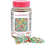 ScrapCooking - Pot de Décors Sucrés Vermicelles Multicolores 80 g - Confettis en Sucre Colorés - Décoration Pâtisserie, Desserts, Gâteaux, ...