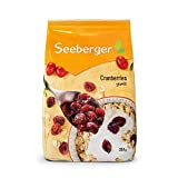 Seeberger Cranberries sucrées : Cranberries du Canada coupées en deux, fruitées et sucrées pour snack, comme ingrédient, pour améliorer vos plats ...