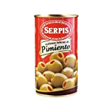 Serpis - Olives farcies au poivre - Sans gluten - Idéal pour les tapas - 350 grammes
