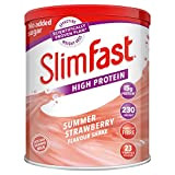 SlimFast Poudre de milkshake saveur fraise d'été 438 g