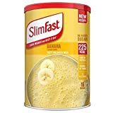SlimFast Shaker équilibré pour un régime alimentaire équilibré avec vitamines et minéraux, riche en fibres, saveur banane, 16 portions, 584 ...