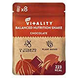 SlimFast Vitality - Nutrition équilibrée Shake avec vitamines et minéraux pour un style de vie équilibré, végétalien, saveur chocolat, 8 ...