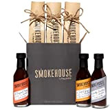 Smokehouse by Thoughtfully, BBQ Sauce Set in Glass Bottles, Vegan and Vegetarian, Includes Honey BBQ, Smoky Bourbon, and Sweet and ...