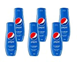 Sodastream Lot de 6 Concentrés Pepsi – 100% du Goût Original – Avec Bouchon Doseur – 6 x 440 ml