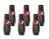 Sodastream Lot de 6 Concentrés Pepsi Max – Sans Sucres – 100% du Goût Original – Avec Bouchon Doseur – ...