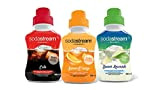 Sodastream Lot de 6 Concentrés Sirops Soda Cola, Limonade et Orange pour Machine à Soda