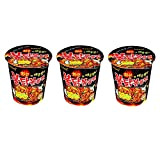 Spicy Chicken Roasted Cup Noodles (x 3 Cups), Spicy Chicken Cup Ramyun Korean Noodle Ramen BULDAK BOKKEUM MYUN by Samyang ...