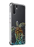 Suhctup Compatible pour Huawei P Smart/Enjoy 7S Coque Silicone Transparent avec Clear Motif Mignon Animal Design Étui Housse Coussin d’Air ...