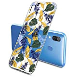 Suhctup Compatible pour Samsung Galaxy A70E Coque Silicone Transparent Ultra Mince Étui avec Clear Mignon Fleurs Motif Design Housse Souple ...