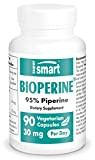 Supersmart - Bioperine 30 mg par jour - Extrait de Poivre Noir (Piper Nigrum) Standardisé 95 % de Pipérine - ...