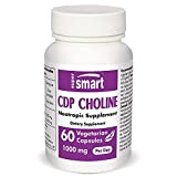 Supersmart - CDP-Choline 1000 mg par jour (Cognizin®) - Formule à la Biodisponibilité Optimale - Aide à Améliorer la Mémoire, ...