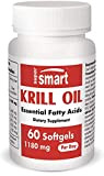 Supersmart - Krill Oil 590 mg - Naturellement Riche en Oméga 3 (EPA et DHA), en Antioxydants (Astaxanthine) et en ...