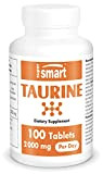Supersmart - Taurine 1000 mg - Acide Aminé Antioxydant - Boost les Performances Physiques et Mentales | Sans OGM - ...