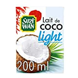 SUZI WAN Lait de Coco Light (Allégé) 200 mL - Pack de 12 unités