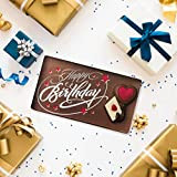 Tablette de chocolat cadeau - motif « Happy Birthday » (joyeux anniversaire) et message - 75 g