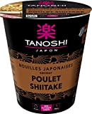 Tanoshi Cup Nouilles japonaises instantanées - Saveur Poulet Shitaké - 65 g - Pour 1 personne