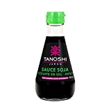TANOSHI - Sauce Soja Réduite en Sel (-40 %) - Sans Glutamate Ajouté - Flacon Pratique - Flacons de 200 ...