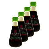 TANOSHI - Sauce Soja Réduite en Sel (-40 %) - Sans Glutamate Ajouté - Flacon Pratique - Lot de 4 ...