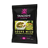 TANOSHI - Soupe Miso Légumes & Wakamé - Soupe Instantanée - 3 Personnes - Sans Glutamate Ajouté - 64,8 g
