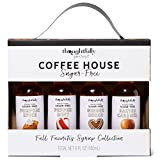 Thoughtfully Gourmet, Coffee House Fall Collection Sirops de café sans sucre dans des bouteilles en verre, sirops aux épices citrouille, ...