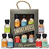 Thoughtfully Smokehouse by, collection d’assaisonnements pour barbecue-Coffret 6 saveurs, avec les épices BBQ Cajun, Mexican, et Southwest, Chili Salt, Garlic ...