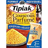 Tipiak Couscous Parfumé aux Epices Du Monde 4 Sachets Cuisson 2Min, 4 x 65g