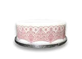 Top That Feuille de décoration comestible rose effet dentelle – Parfait pour les grands gâteaux – Facile à utiliser