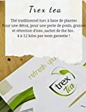 trex tea 4 à 12 kilo detox tisane mixte pour perte de poids et graisse, 60 sachet amincissant