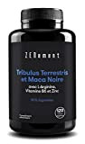 Tribulus Terrestris et Maca Noire, avec L-Arginine, Vitamine B6 et Zinc, 120 Gélules | 90% Saponines | Force, Énergie, Résistance ...
