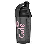 TummyTox Cute Nutrition Protein Shaker Noir| Capacité de 700 ml pour les boissons de pré-entraînement, les substituts de repas ou ...
