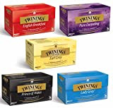 Twinings 5er Pack, (Engl. Breakfast, Lady Grey, Pure Darjeeling, Earl Grey, Prince of Wales), 5x50g