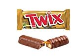 Twix - Barres chocolatées emballées par deux - lot de 6 paires de 50 g