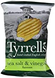 Tyrrell's Chips sea salt & vinegar, Pommes de terre ondulées au sel de mer et au vinaigre - Le sachet ...