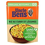 Uncle Ben's Riz Curry Légumes Express 2 Min au Micro-Onde Poêle, 250g