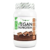 Vegan 7K Protein - 1kg - Double Chocolate - Poudre de protéine purement végétale avec des protéines de riz, d'amande, ...